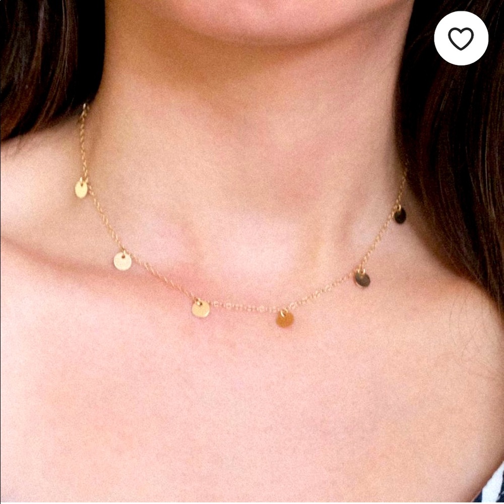 Gold Disc Necklace